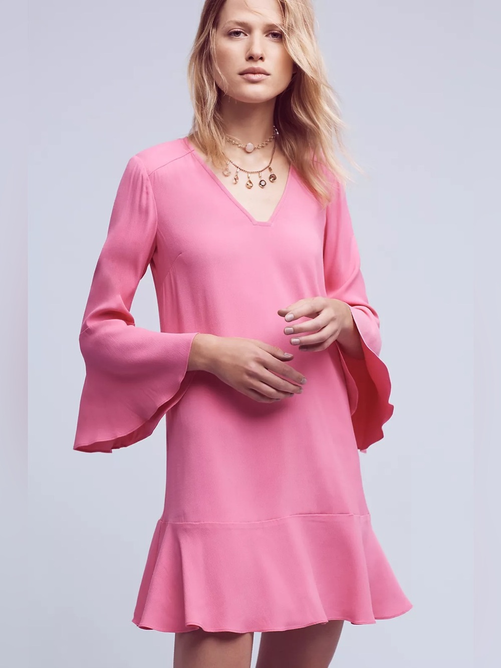 NWT Anthropologie HD in Paris Bell-Sleeve Shift Dress